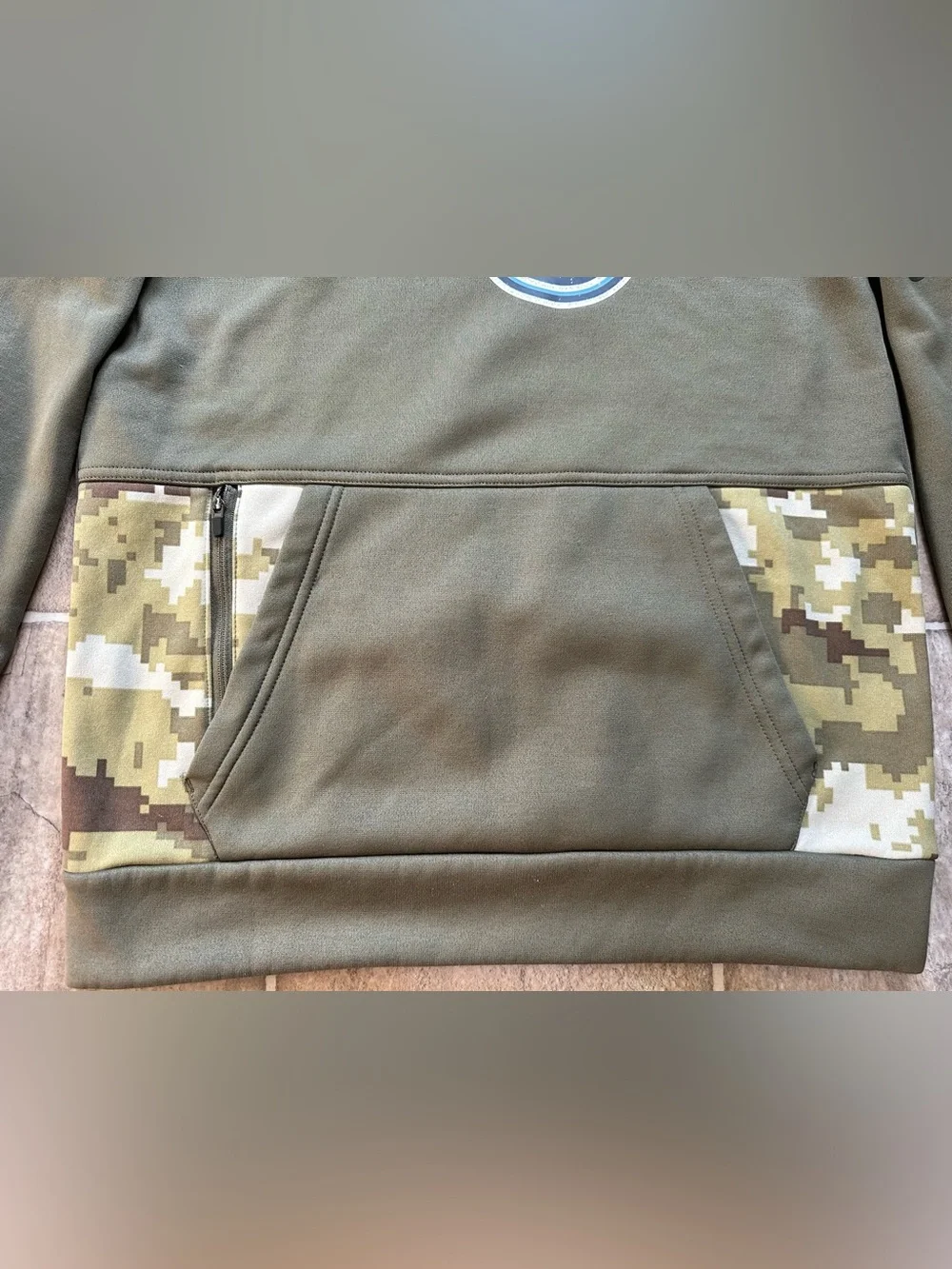 Nike Olive Green Tennessee Titans Camo Pocket Hooded Pullover